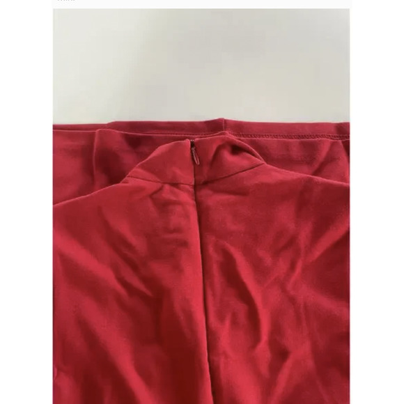 BB Dakota Sheath Dress Womens Small Red Sleeveless Mock Neck Knit Short Zip - Picture 10 of 10